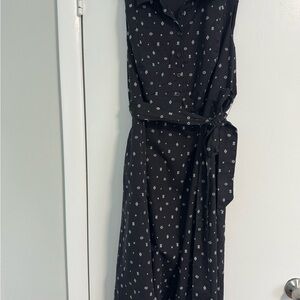 Torrid Black Sleeveless Button-Up Cotton Dress